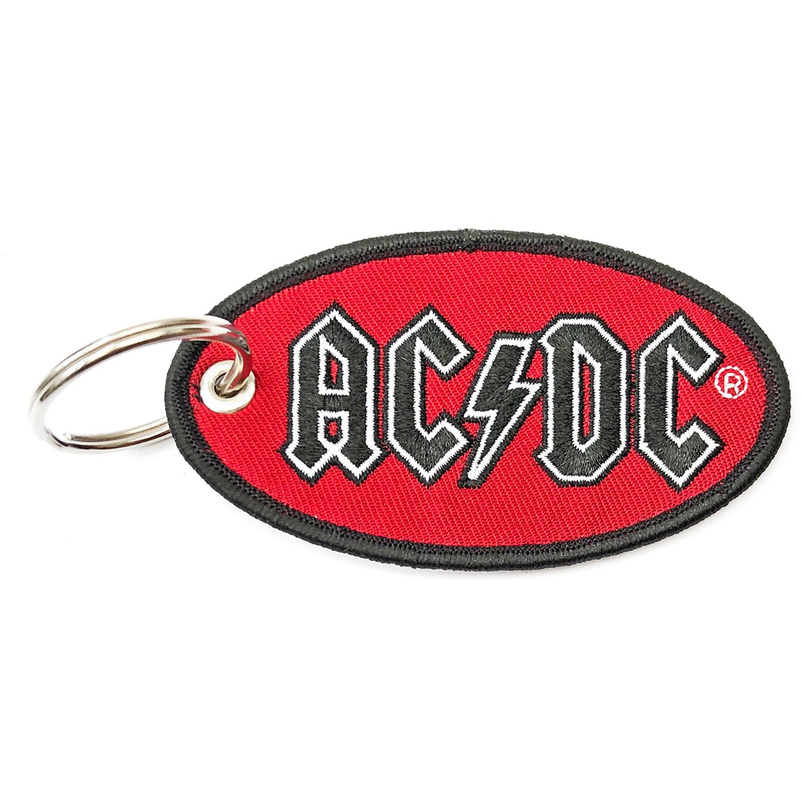AC/DC Keychain Oval Logo (Double Sided Patch) Red Rabbit trendovska