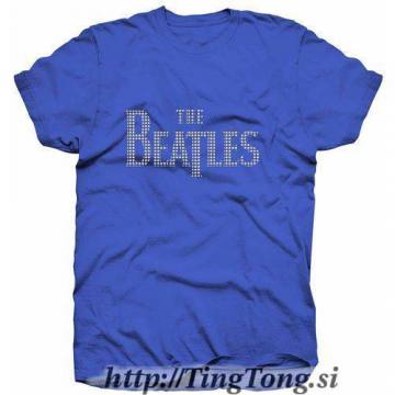 The Beatles Girlie Shirt Drop T Logo Blue Diamante 5396