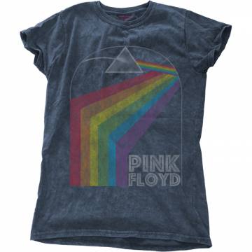 Girlie shirt Pink Floyd Prism Arch Denim Blue premium Snow Washed Vintage 13313