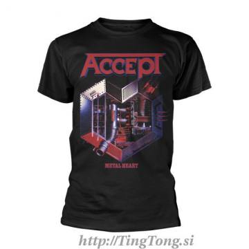T-shirt Accept Metal Heart Black 25008