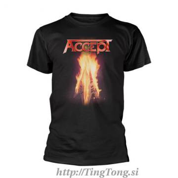 T-shirt Accept Red Logo Guitar Flames 25218