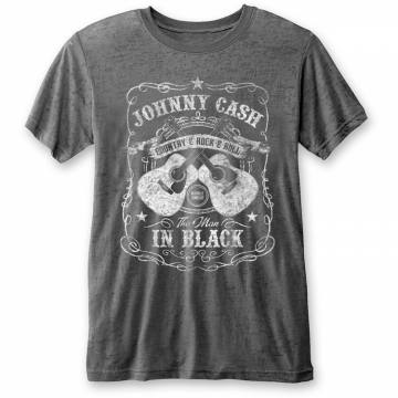 Johnny Cash T-shirt The Man In Black premium Burnout 48193