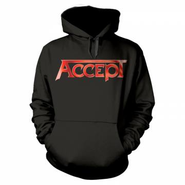Red Logo Guitar Flames Hoodie – Accept 72668