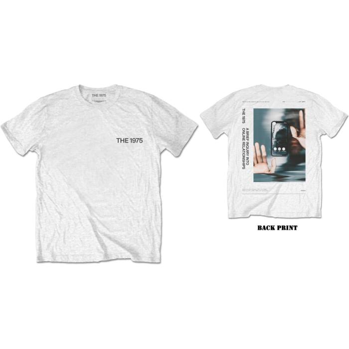 The 1975 Unisex T-shirt: ABIIOR Side Face Time (bela, hrbtni tisk) 79695