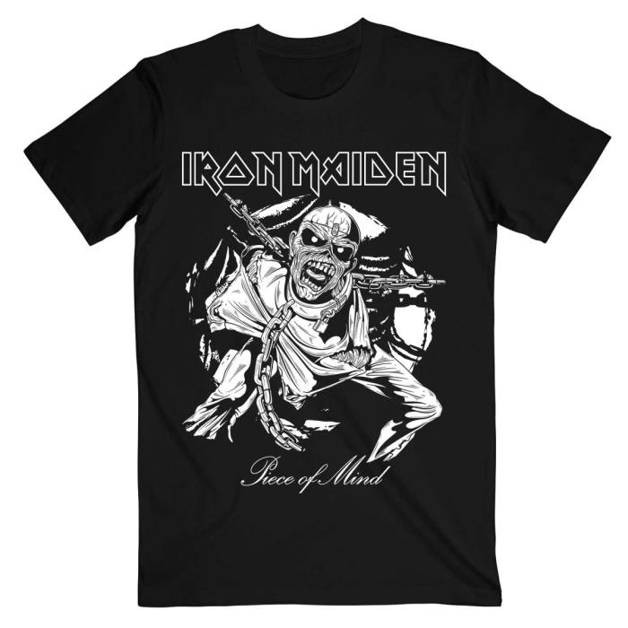Iron Maiden Unisex T-Shirt: Piece of Mind Mono Eddie 79061