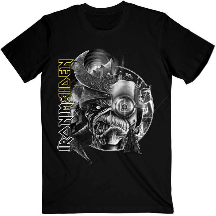Iron Maiden Unisex T-Shirt: The Future Past Tour ’23 Greyscale 79066