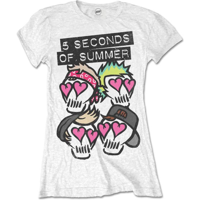 Ženski T-shirt 5 Seconds Of Summer - Spray Skulls 80225