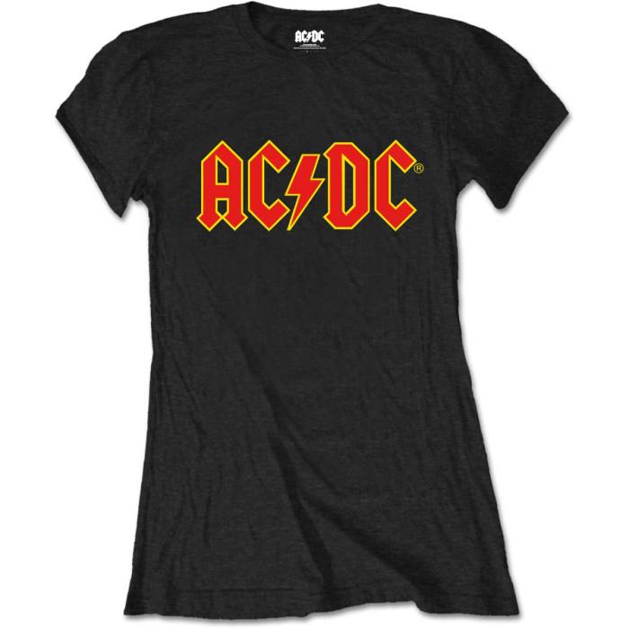 AC/DC Ladies T-shirt Classic Red Logo črna 81381