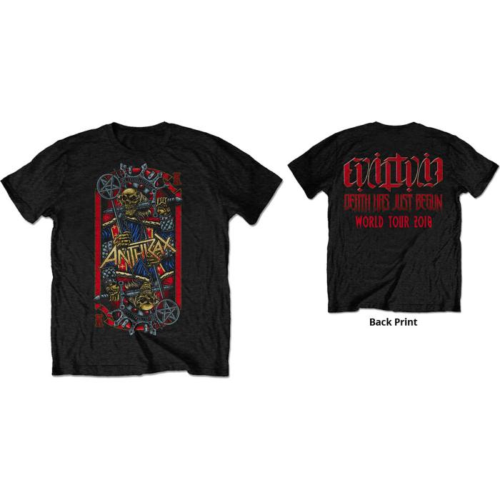 Anthrax Unisex T-Shirt: Evil King World Tour 2018 (Back Print) (Ex-Tour) 81925