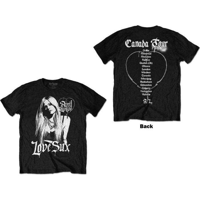 Avril Lavigne Unisex T-shirt: Love Sux (Črna) 82454