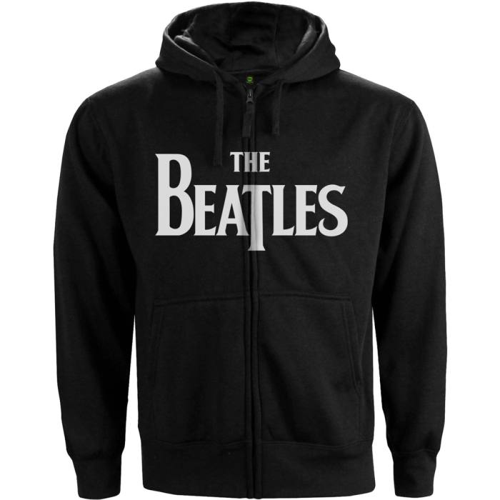 Hoodie The Beatles Drop T Logo z zadrgo (črna) 83112