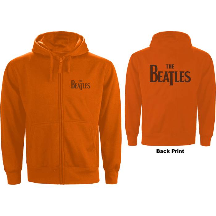 The Beatles Hoodie z zadrgo Drop T Logo (Orange) 83190