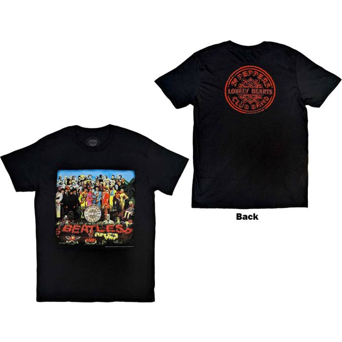 T-shirt The Beatles Vintage Sgt Pepper (črna, back print) 83431