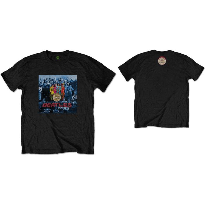 The Beatles T-shirt Sgt Pepper Blue črna back print 83813