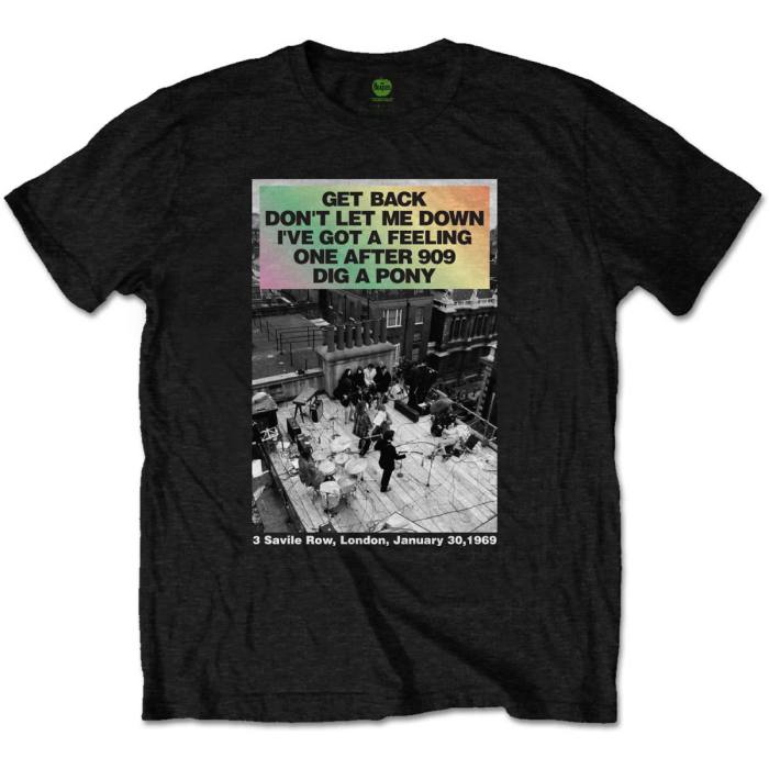 The Beatles T-shirt: Rooftop Songs Gradient (črna) 84155