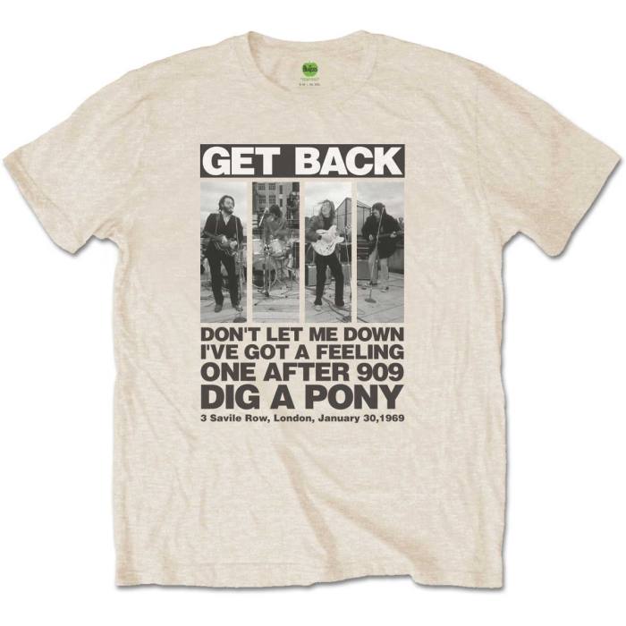 The Beatles T-shirt Rooftop Panels (Natural) 84209