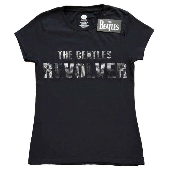 The Beatles Girlie T-shirt: Revolver (črna, kristali) 84239