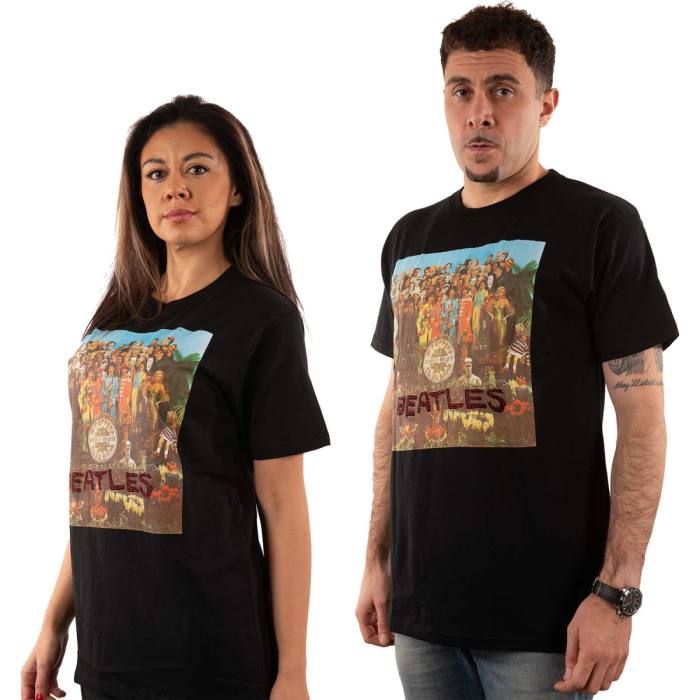 The Beatles T-shirt Sgt Pepper Crystals (črna) 84352