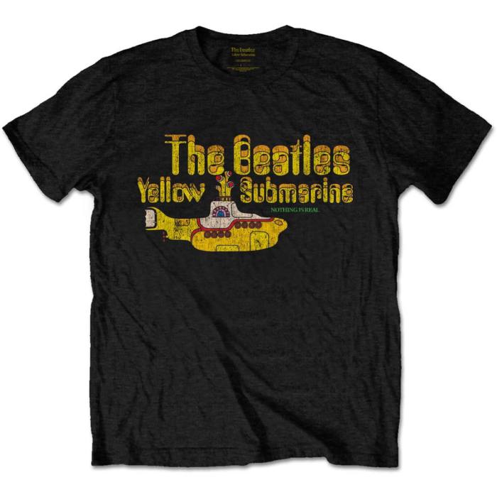 T-shirt The Beatles Nothing Is Real Black 84433