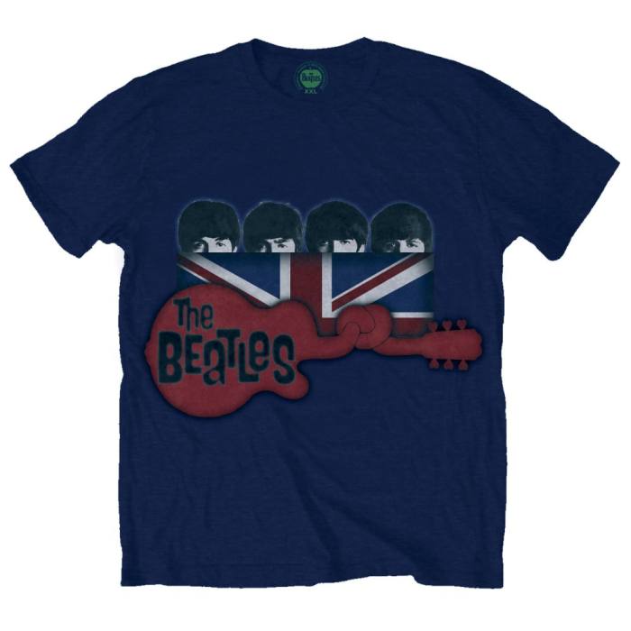 The Beatles Guitar & Flag T-shirt 84456