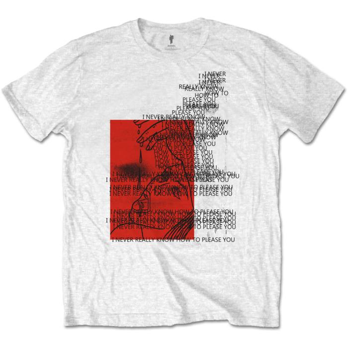 Billie Eilish T-shirt: Please You (bela) 85054