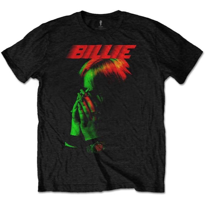 Billie Eilish Unisex T-shirt: Hands Face (črna) 85098