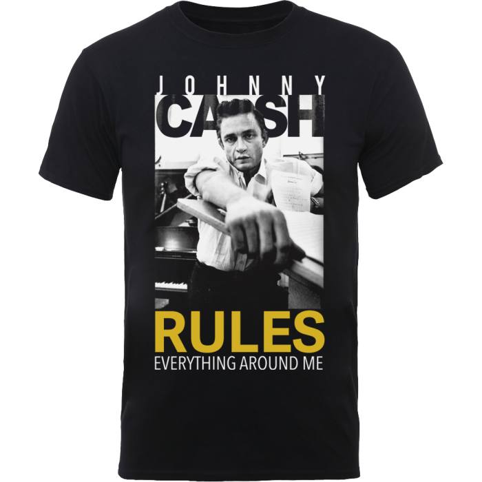 T-shirt Johnny Cash – Rules Everything (črna) 85227