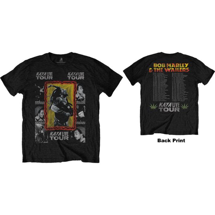 Bob Marley T-shirt: Kaya Tour (črna, back print) 85645