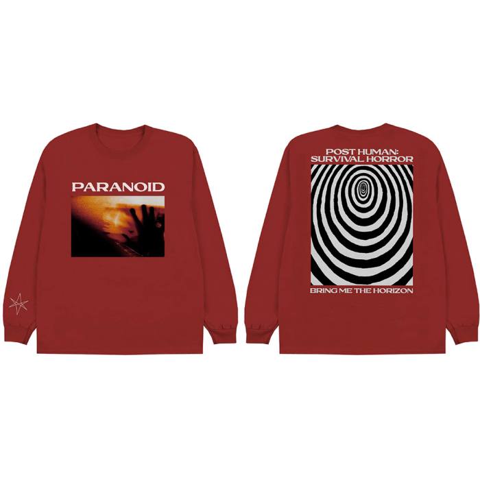 Bring Me The Horizon Unisex Long Sleeve T-Shirt: Paranoid (Back Print) 85914