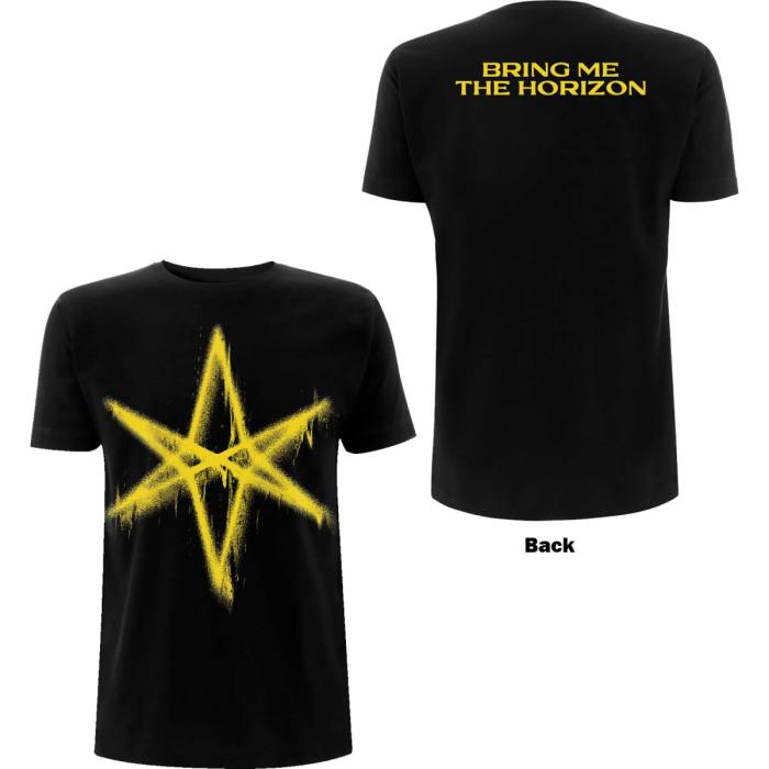Bring Me The Horizon T-shirt: Spray Hex (Black, Back Print) 86205