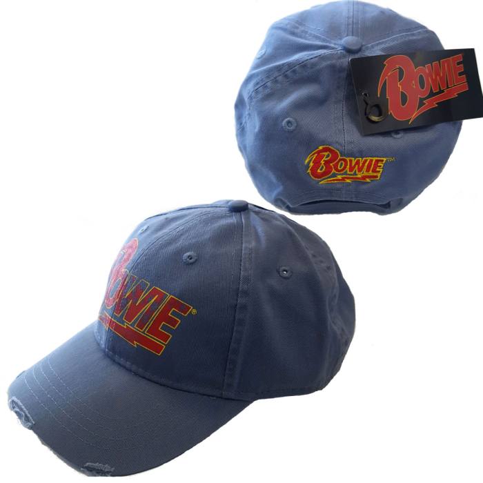 David Bowie Unisex Baseball Cap: Flash Logo (Jeans modra) 86361