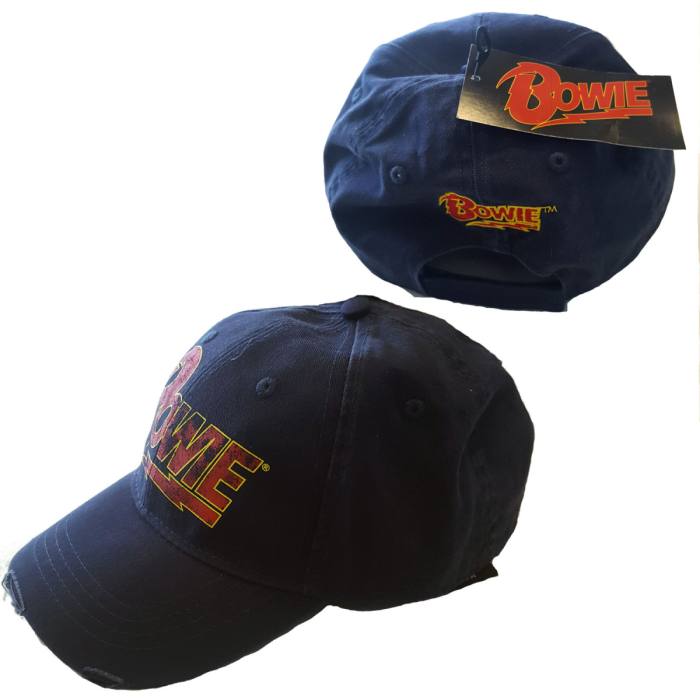 David Bowie Unisex Baseball Cap: Flash Logo (Mornarsko modra) 86362