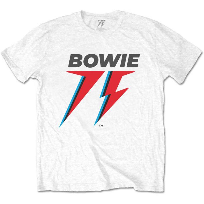 David Bowie Unisex T-shirt: 75th Logo (Bela) 86495