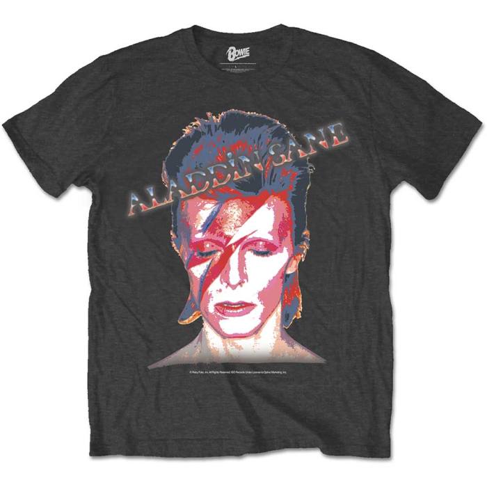 T-shirt David Bowie Aladdin Sane Charcoal Grey 86632