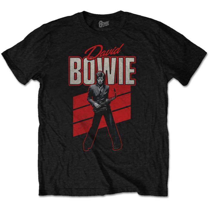David Bowie Unisex T-shirt: Red Sax (Črna) 86723