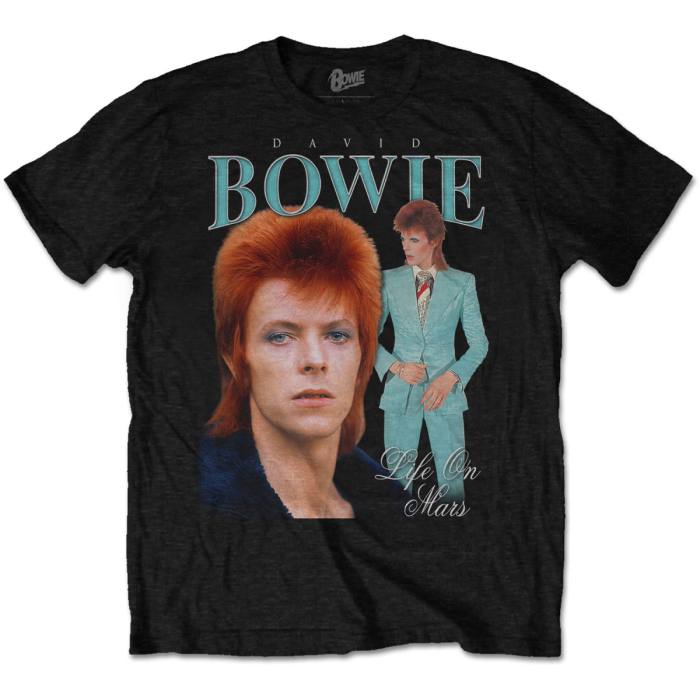 David Bowie T-shirt Life On Mars Homage (črna) 86783