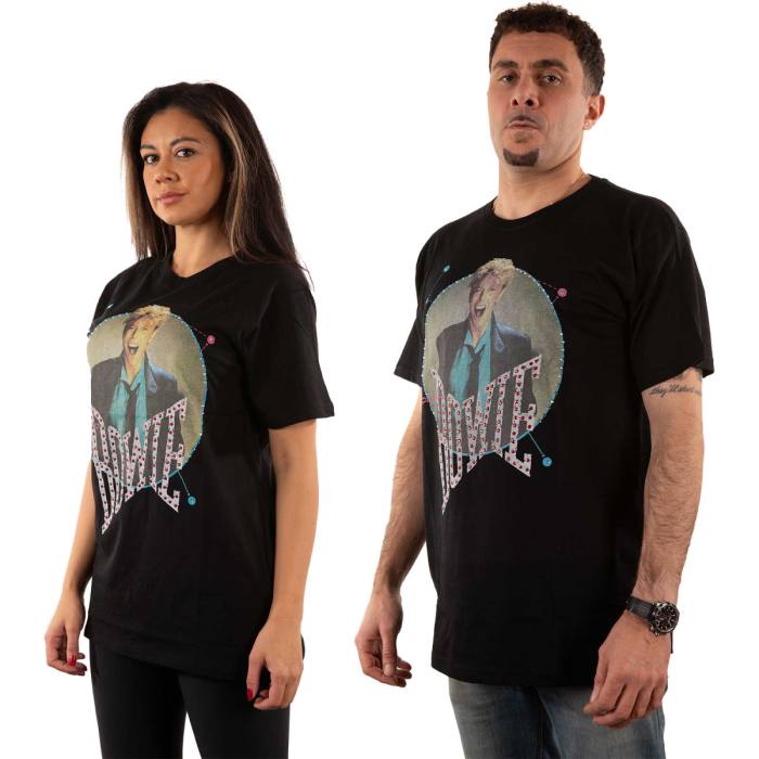 David Bowie Unisex T-shirt: Vintage '83 (Črna) (Okrašena) 86835