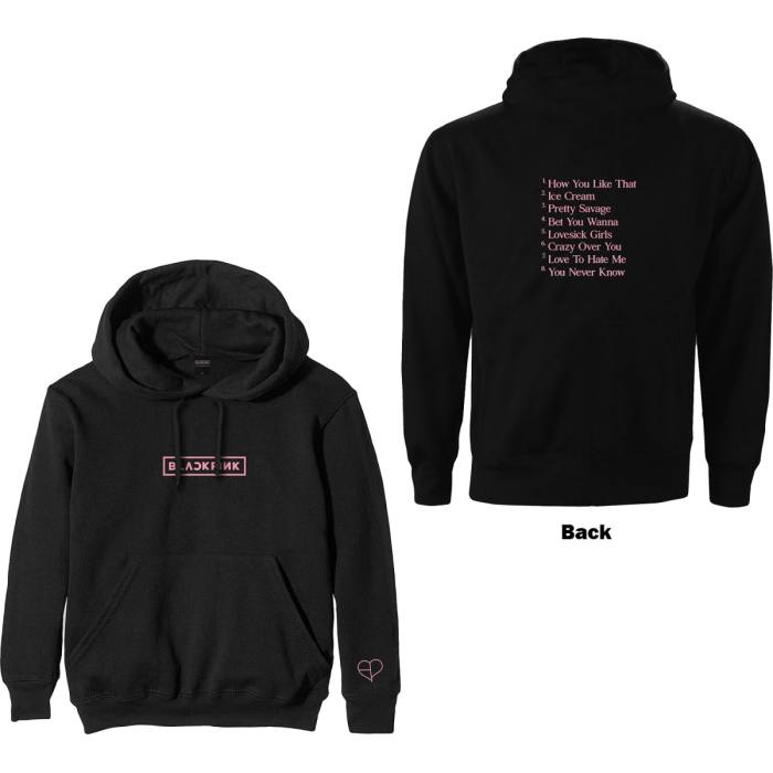 BlackPink Hoodie: The Album Tracklist (črn, back print) 86963