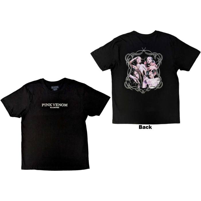 BlackPink Unisex T-Shirt: Pink Venom (Black) (Back Print & Embellished) 87043