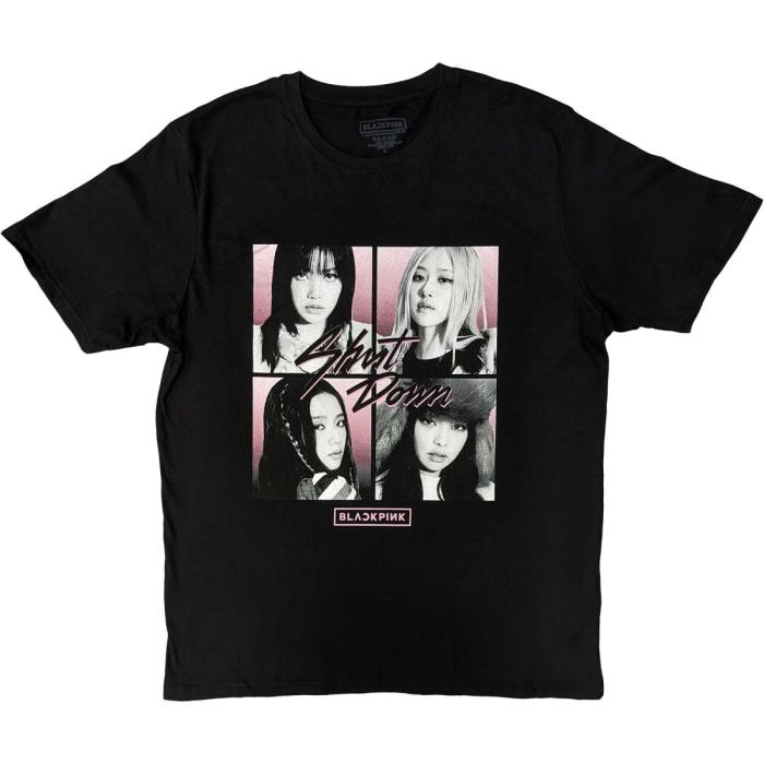 T-shirt BlackPink – Shut Down Photo Grid (črna) 87049