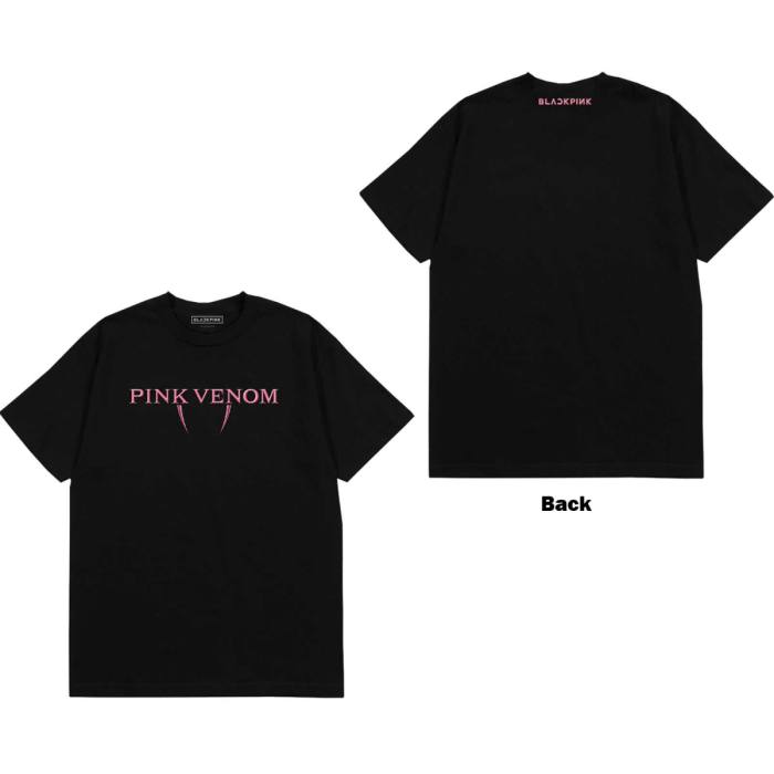 BlackPink Unisex T-Shirt: Pink Venom Logo (Black) 87055