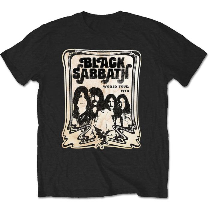 T-shirt Black Sabbath World Tour 1978 črna 87243