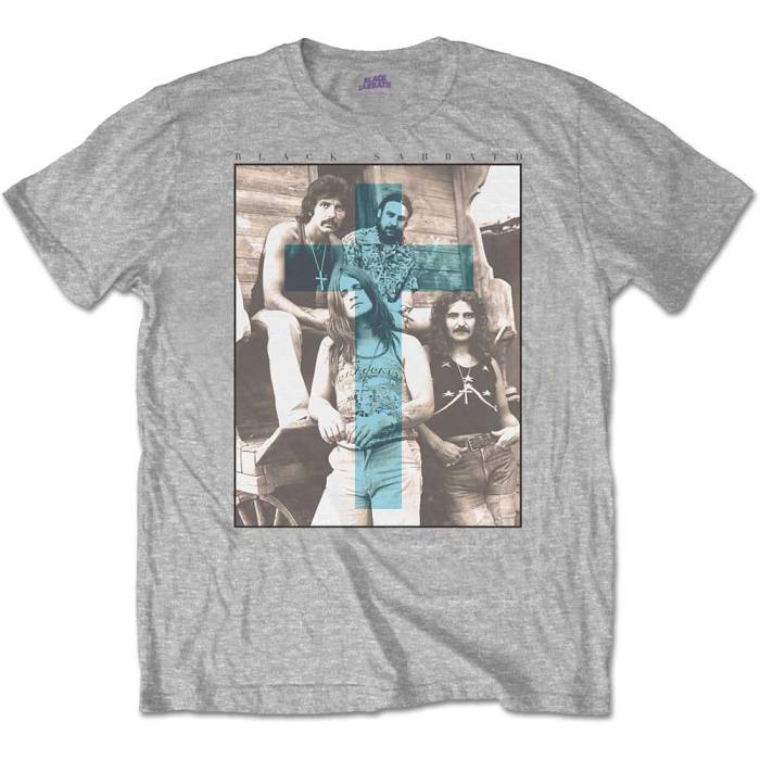T-shirt Black Sabbath Blue Cross (siv) 87427