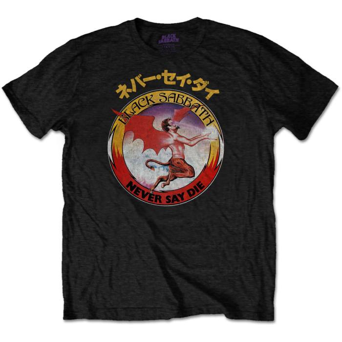 Black Sabbath T-shirt Never Say Die Reversed Logo (črna) 87451