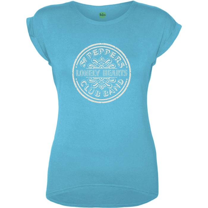 Girlie T-shirt Beatles Sgt.Pepper Drum Blue 87684