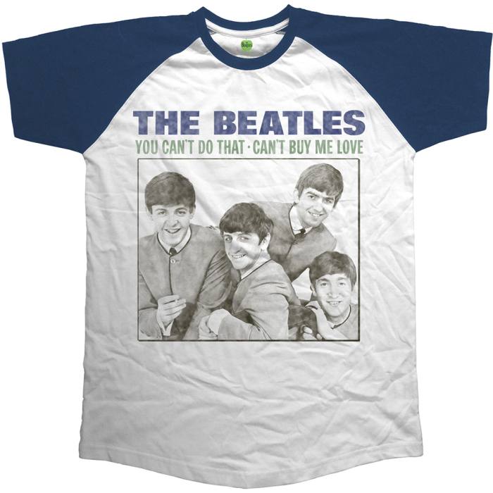 T-shirt The Beatles You Can't Do That / Can't Buy Me Love (navy modra & bela) 87760
