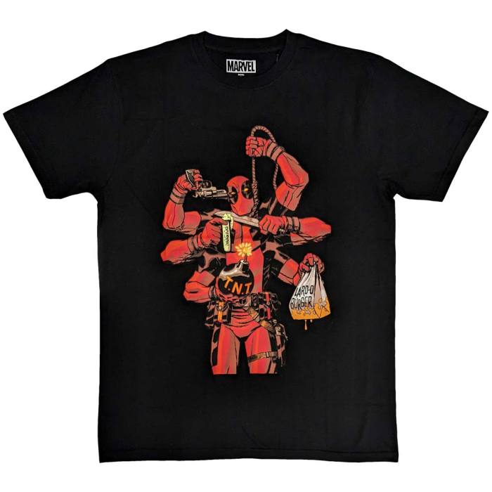Marvel Comics Unisex T-Shirt: Deadpool Arms (Črna) 88530