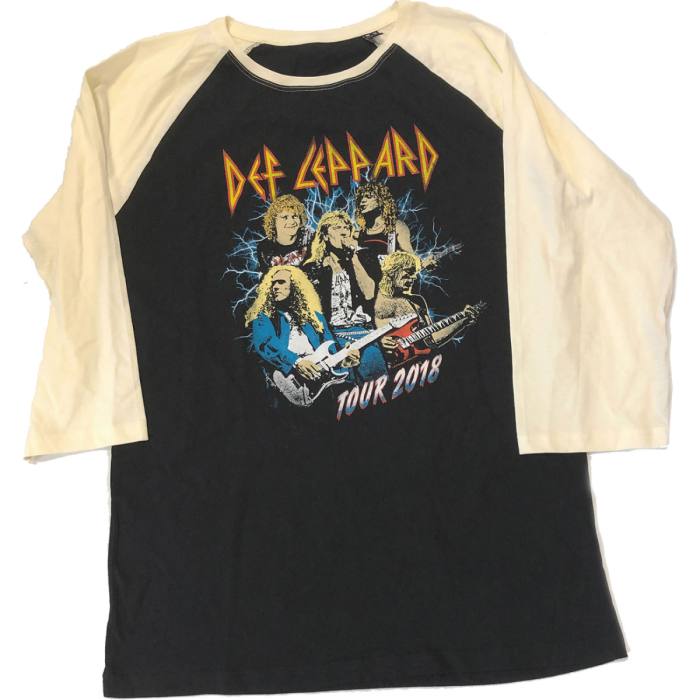 Def Leppard Pouring Sugar Tour 2018 Raglan T-shirt 88649