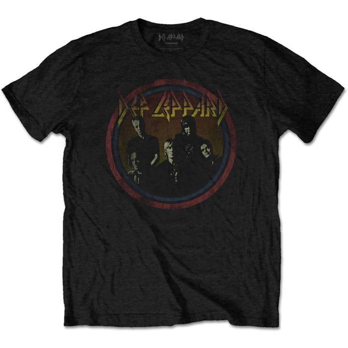 T-shirt Def Leppard: Vintage Circle (Črna) 88678