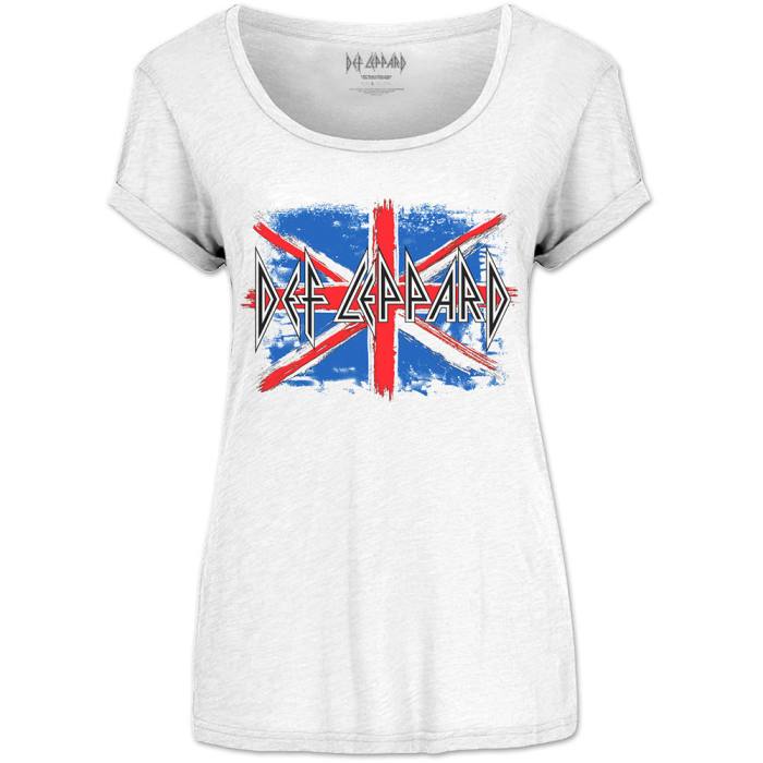 Def Leppard Ladies T-Shirt Union Jack 88699